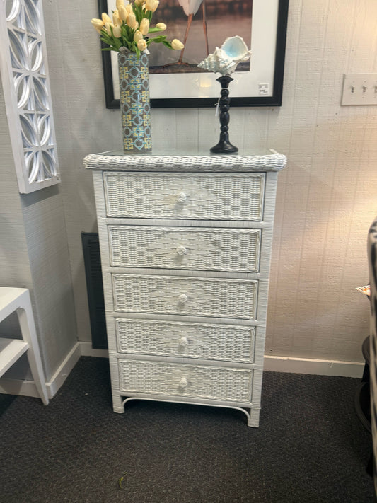 White Wicker Chest