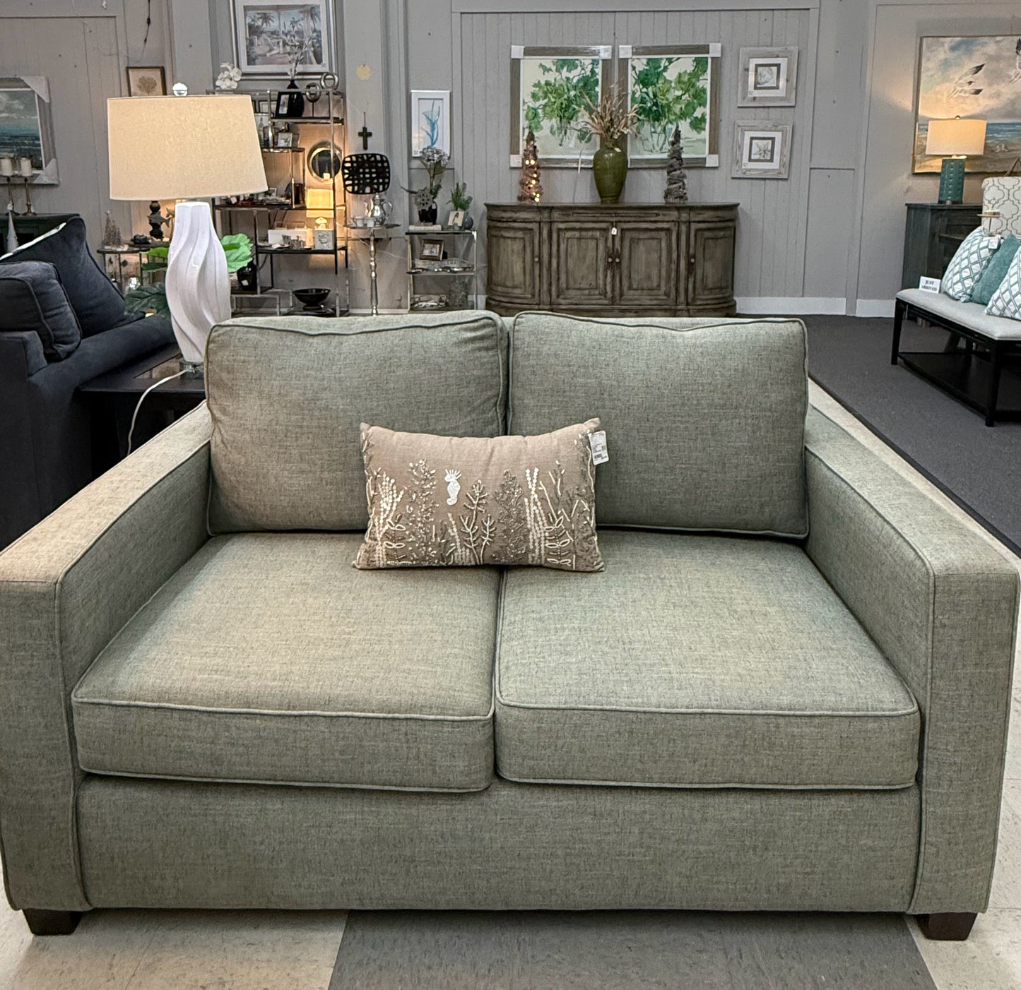 West Elm Sage Sleeper Loveseat