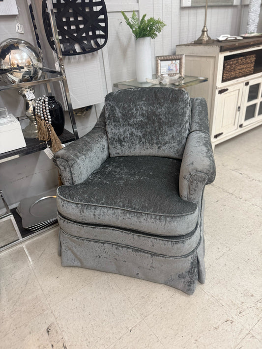 Thomasville Grey Velour Club Chair