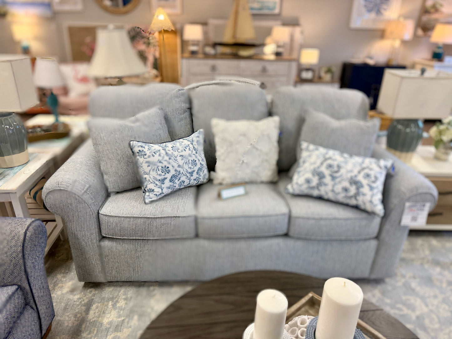 NEW England Furniture Ocean Blue Sofa