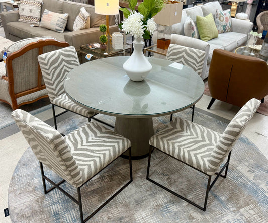 Ethan Allen Grey Flannel Gracedale Dining Table