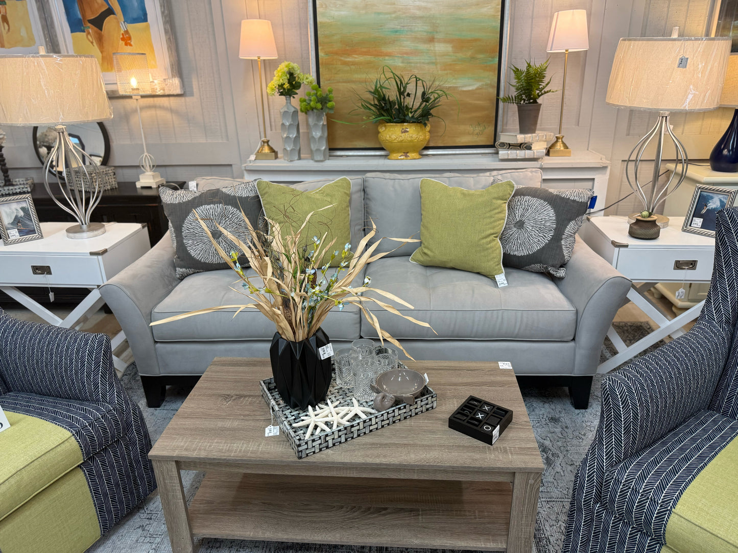 Cindy Crawford Dove Grey Sofa