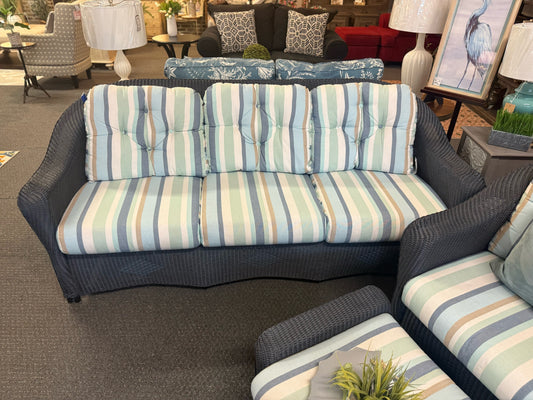 Lloyd Flanders Midnight Wicker Sofa