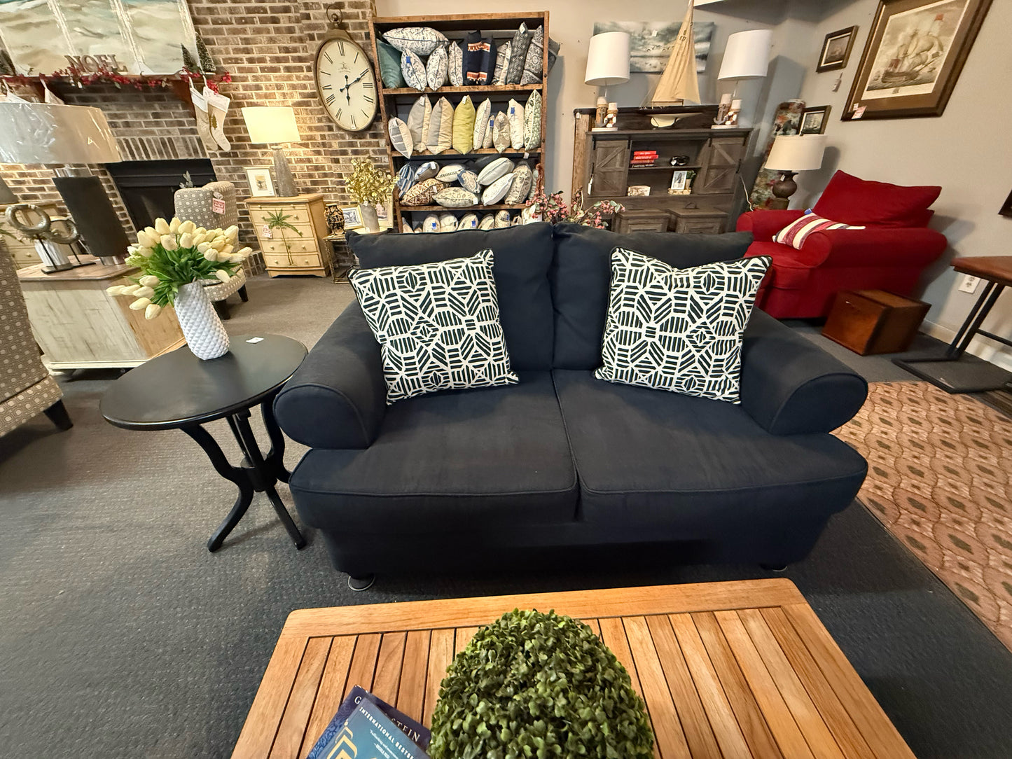 Peak Living Charcoal Loveseat