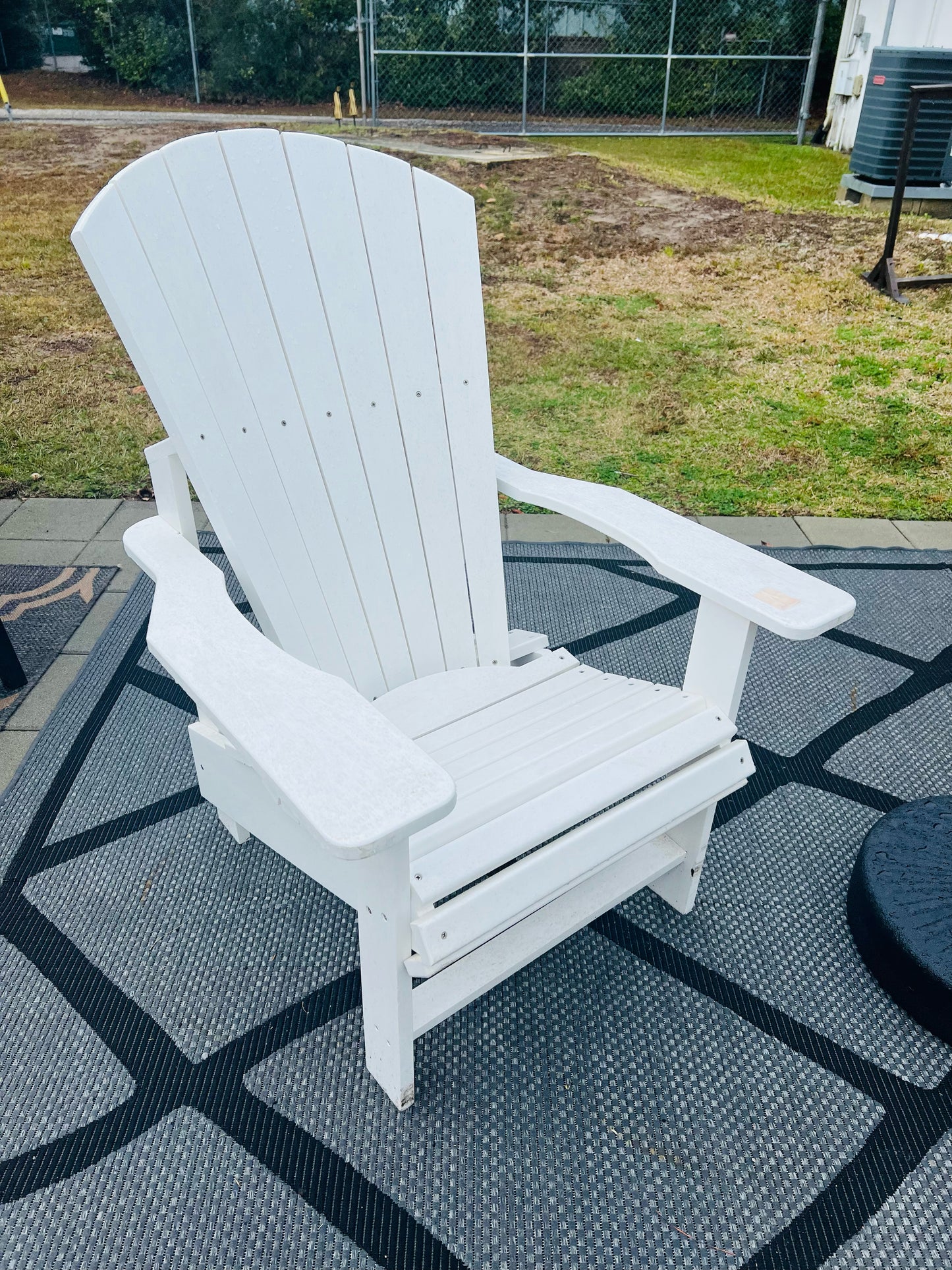 CR Plastics White Polywood Outdoor Adirondack Chair