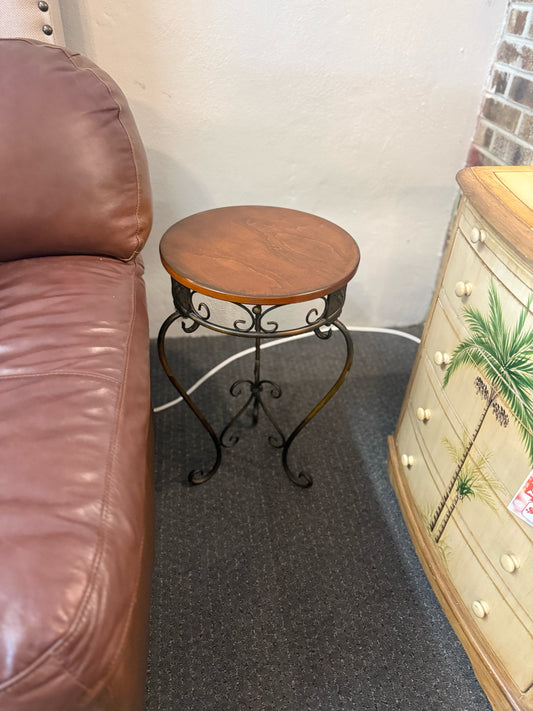 Iron Base Side Table