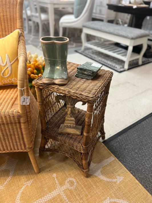 Natural Wicker Side Table