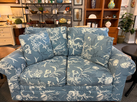 Stanley Chair Navy and White Starfish Loveseat