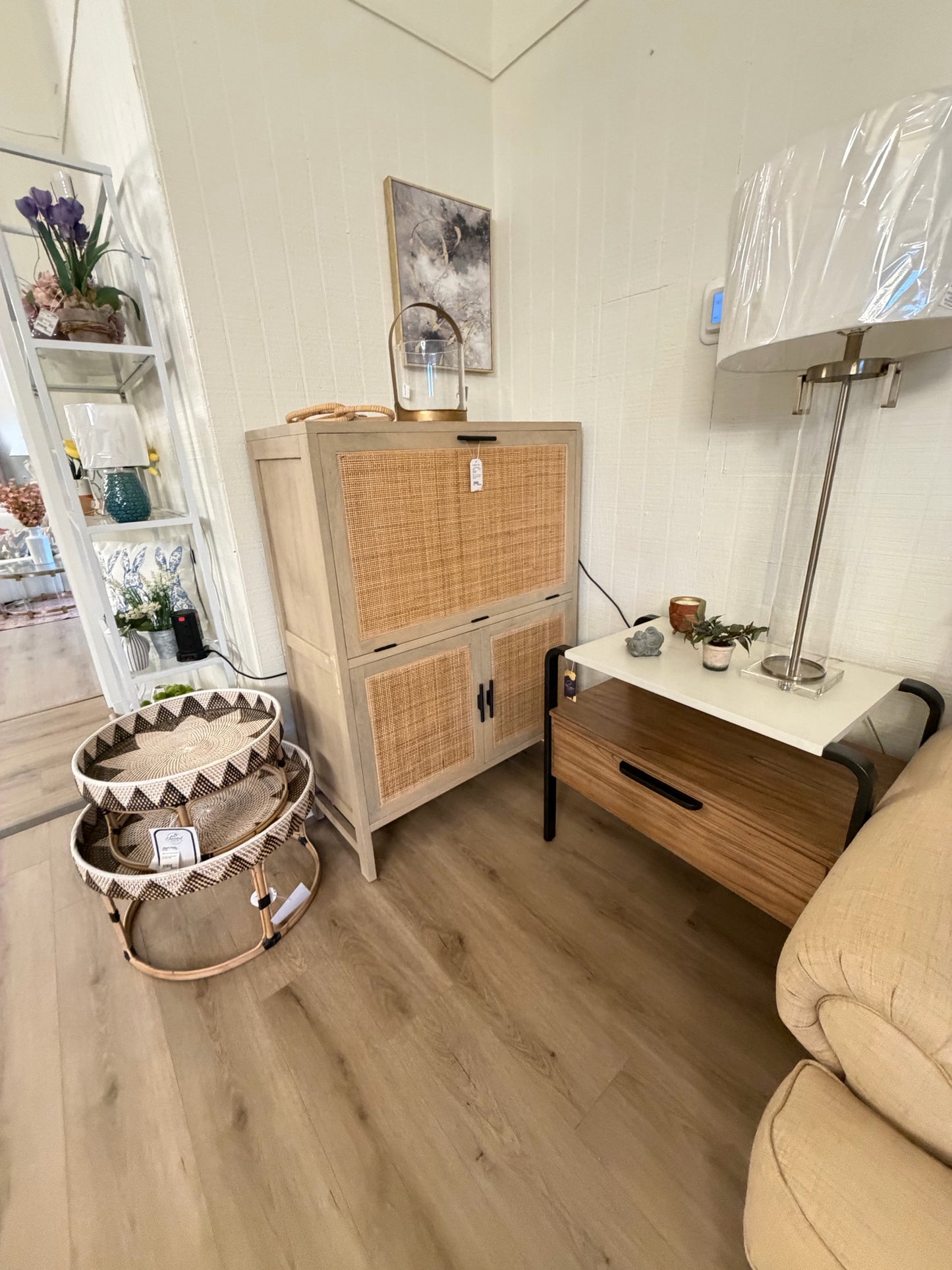 Four Hands Rattan Bar