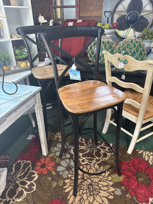 Pair of Black Bar Stools