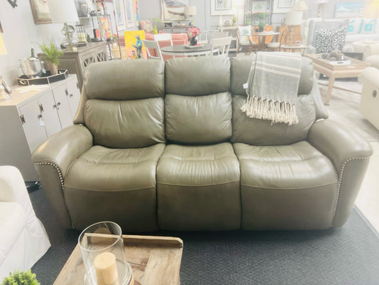 Cappuccino Leather Electric Reclining Sofa