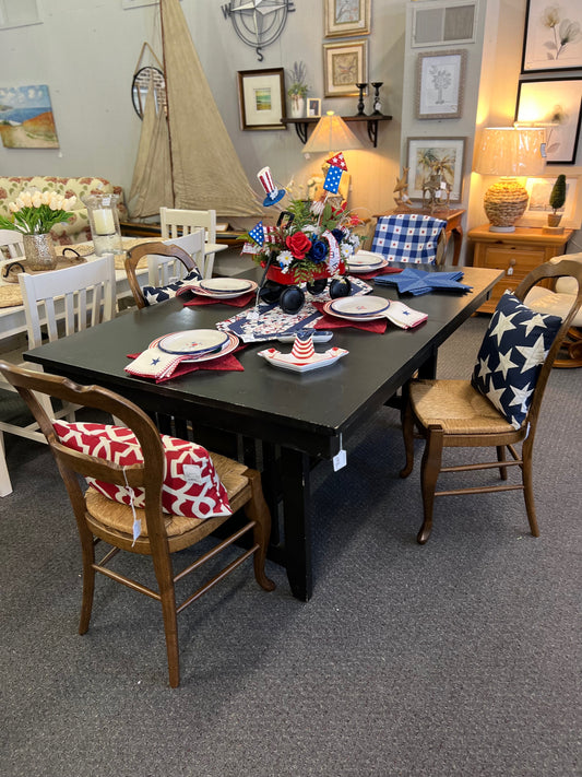 Black Mission Style Dining Table