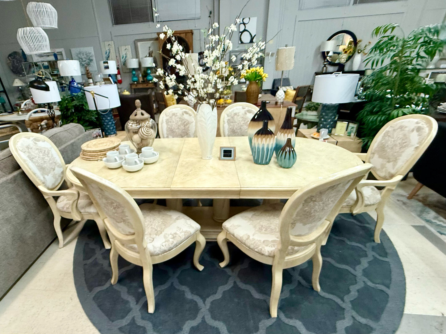 Bernhardt Blonde Dining Table and 6 Chairs