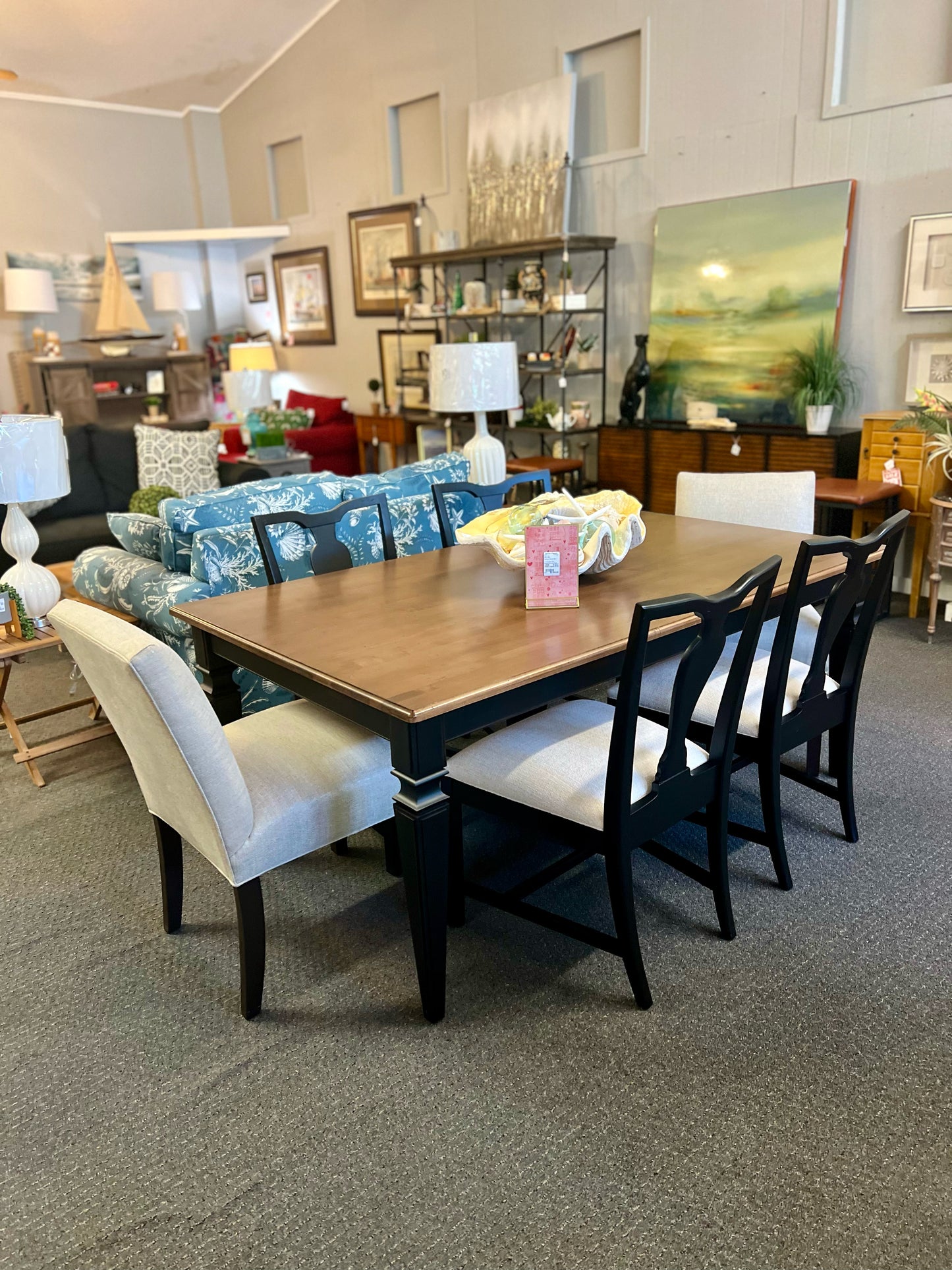 Ethan Allen Maddox Espresso Dining Table with 6 Chairs