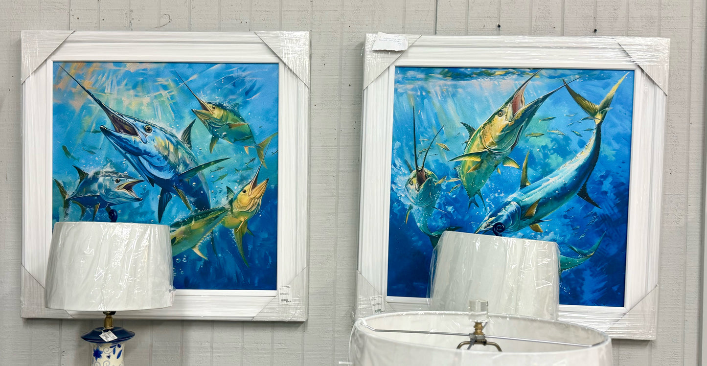 NEW Blue and Green Swordfish Artwork