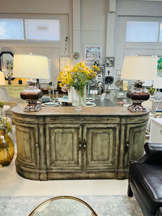 Ethan Allen Emanuel Demilune Heirloom Buffet