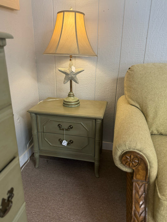 Sage Faux Bamboo Side Table