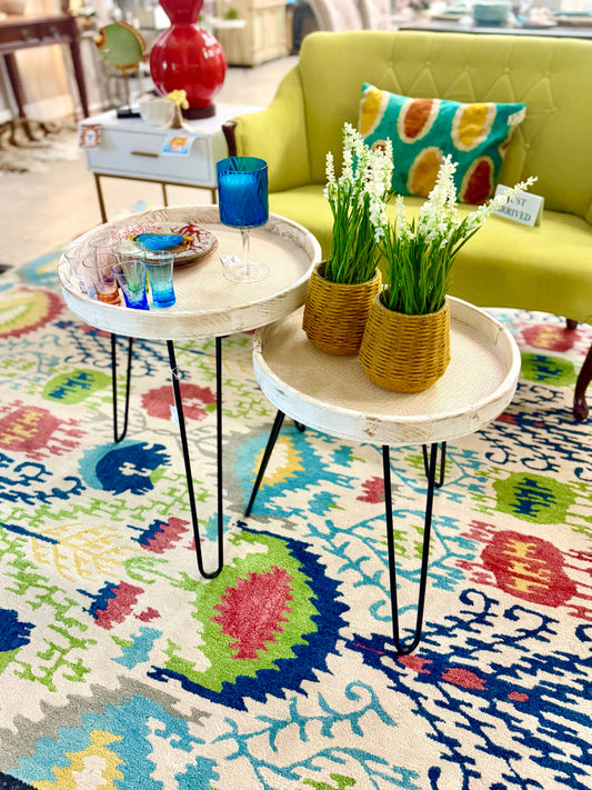 Cream Side Table