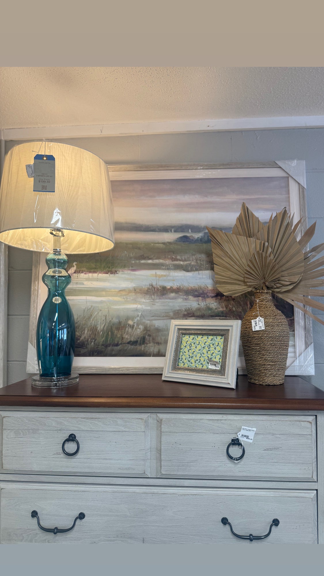 NEW Marsh Artwork in Distressed Grey Frame