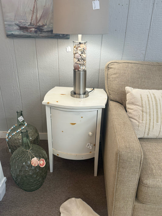 Distressed White Side Table