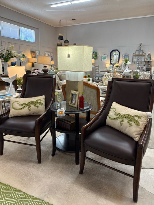 Caracole Brown Leather Chair