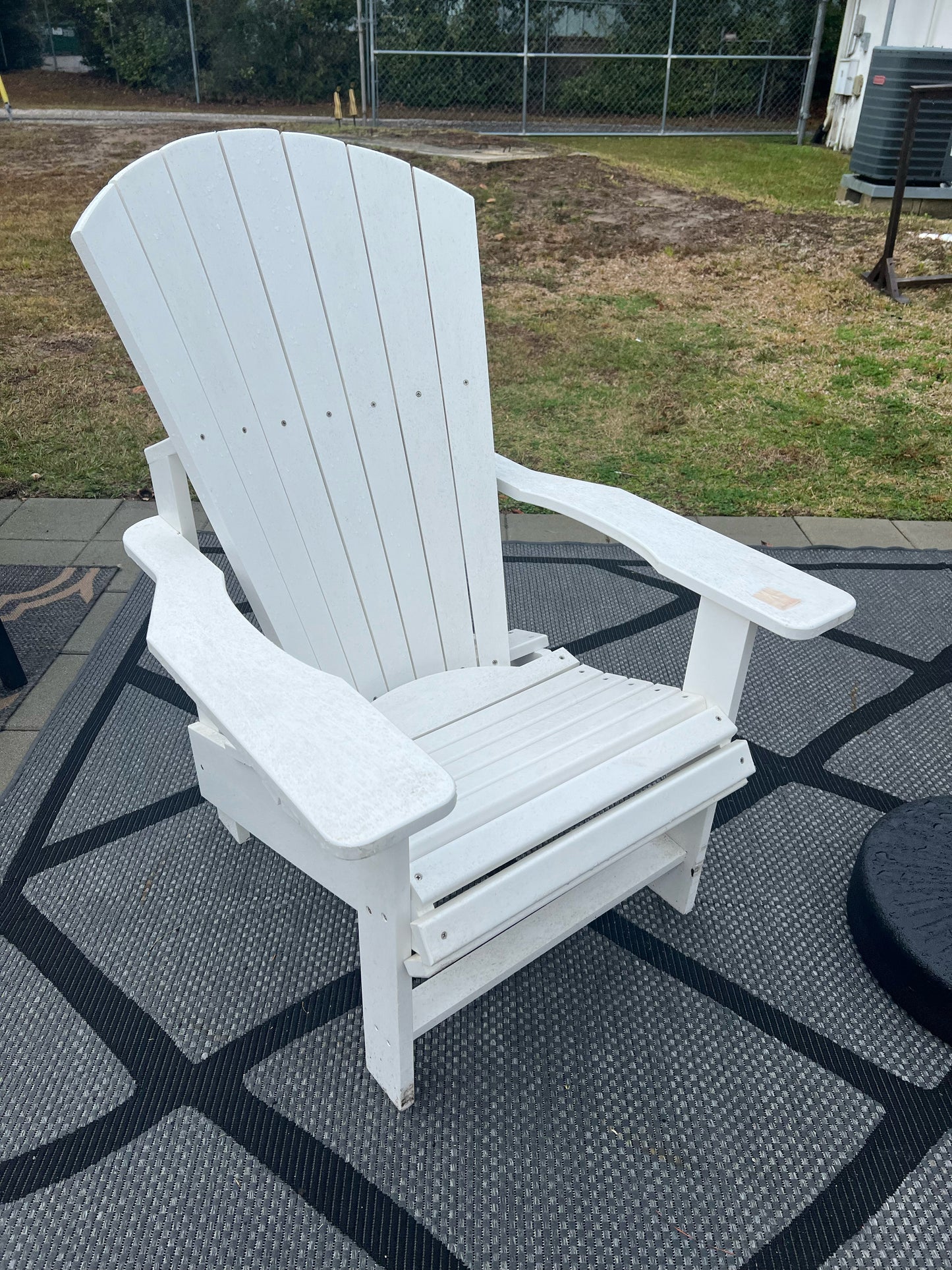 CR Plastics White Polywood Outdoor Adirondack Chair