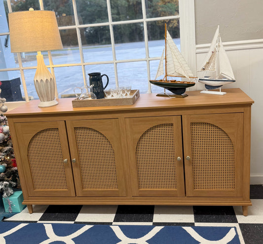 NEW Caramel Rattan Sideboard