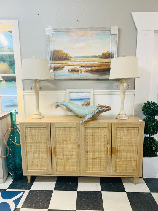 NEW Natural Rattan Sideboard