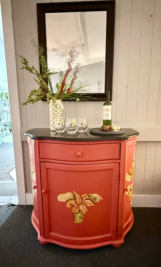 Coral Hand Painted Server