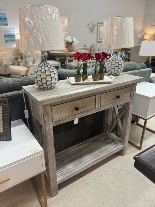 Greywash Console Table