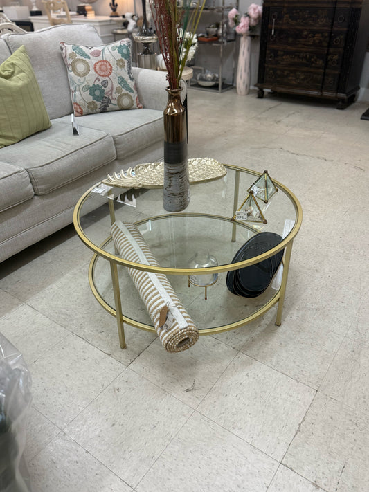 Gold Glass Coffee Table