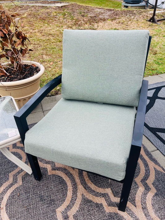 Pair of Black Metal Outdoor Chairs