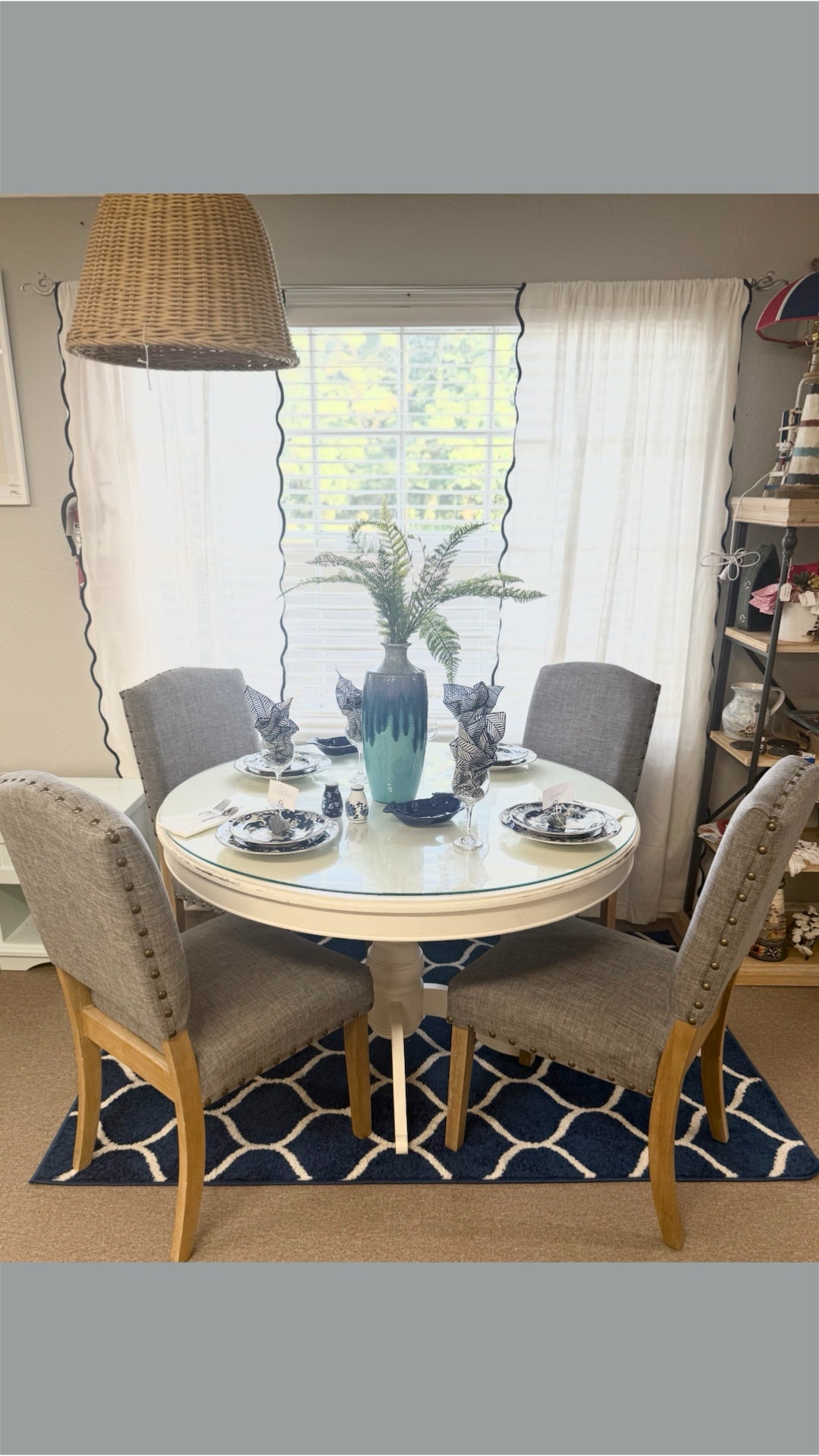 Ballard Design White Dining Table