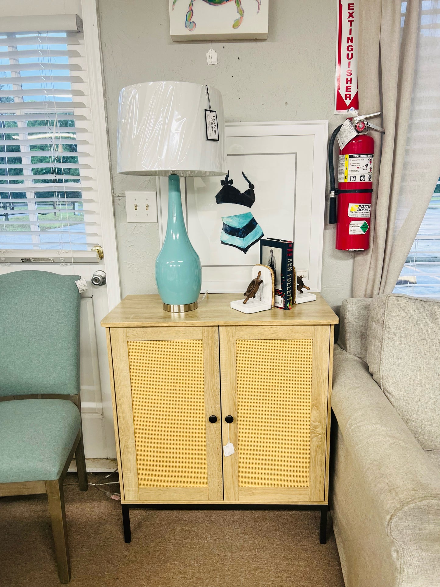 NEW Natural Rattan Cabinet