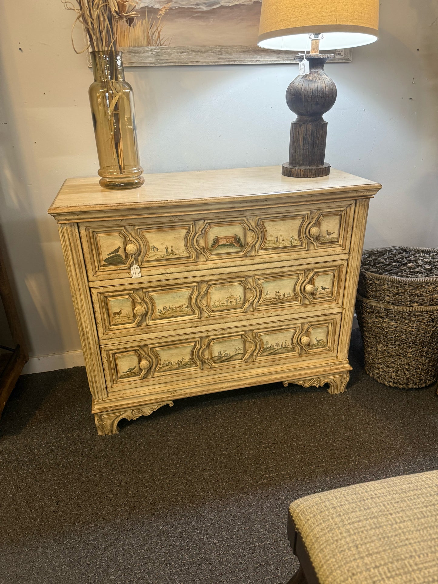 Cream Handpainted Chest