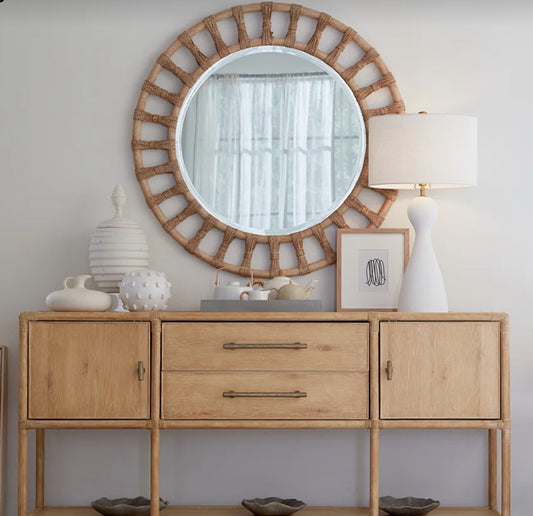NEW Hooker Bedroom Retreat Rattan Mirror