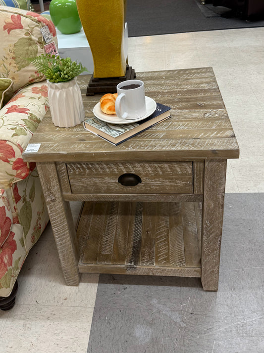 Greywash Side Table