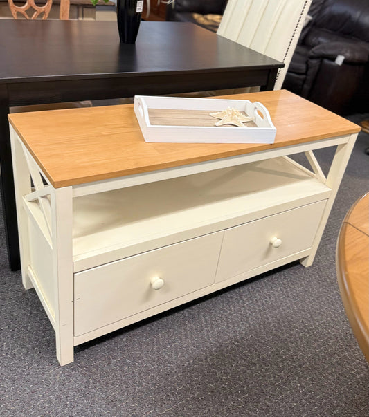 Cream Media Console