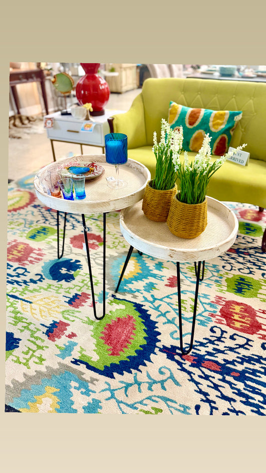 Cream Side Table