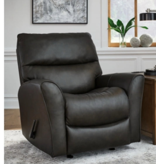 Charcoal Leather Recliner