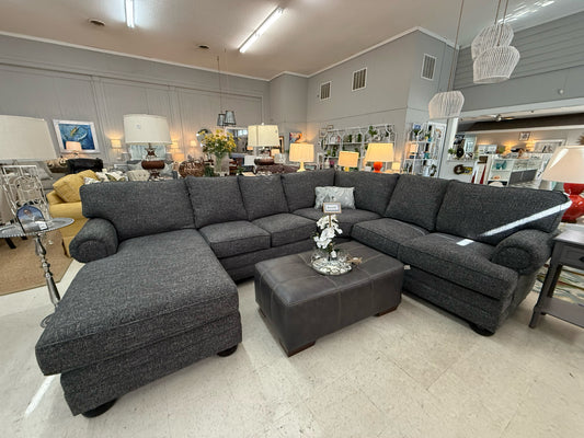 Bassett Grey Sectional Sofa