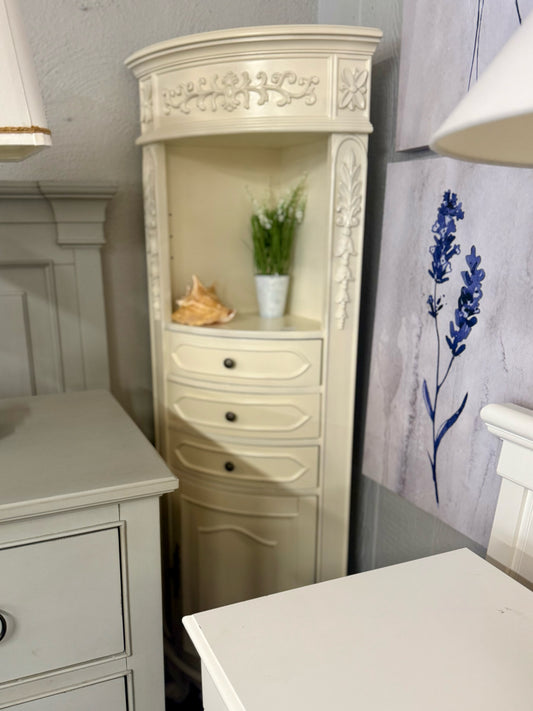 Cream Corner Cabinet