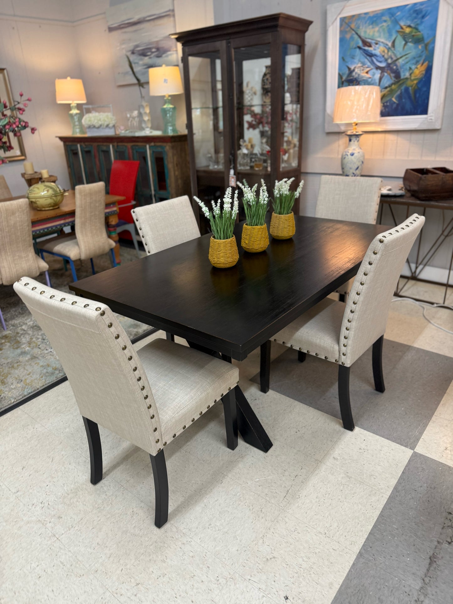 Espresso Dining Table and 4 Chairs