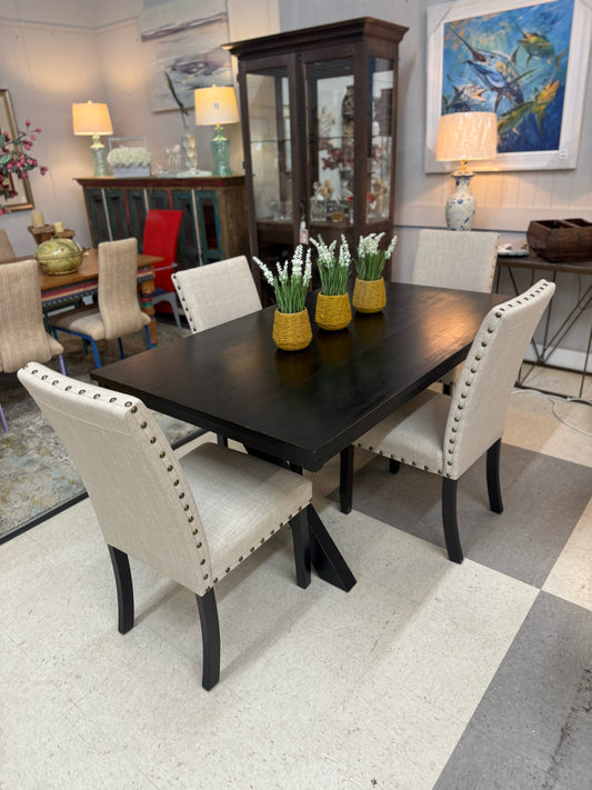 Espresso Dining Table and 4 Chairs