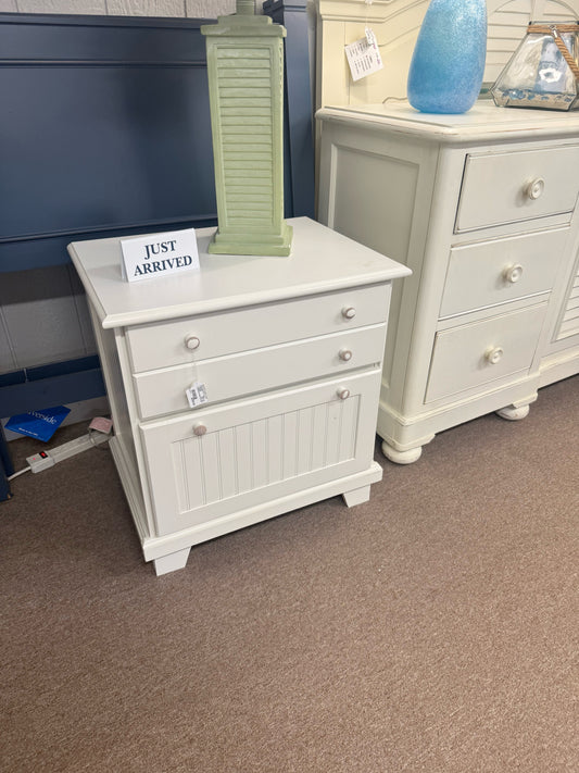 Coastal Cottage White Nightstand