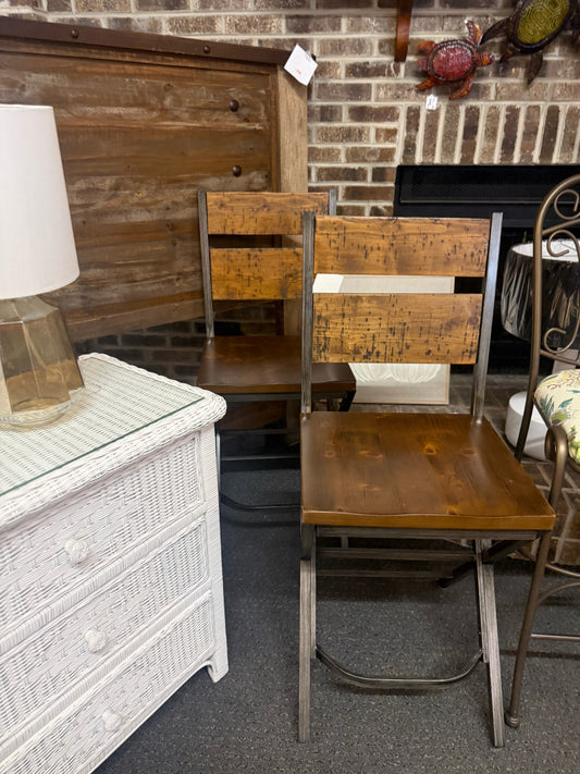 Pair of Industrial Bar Stools