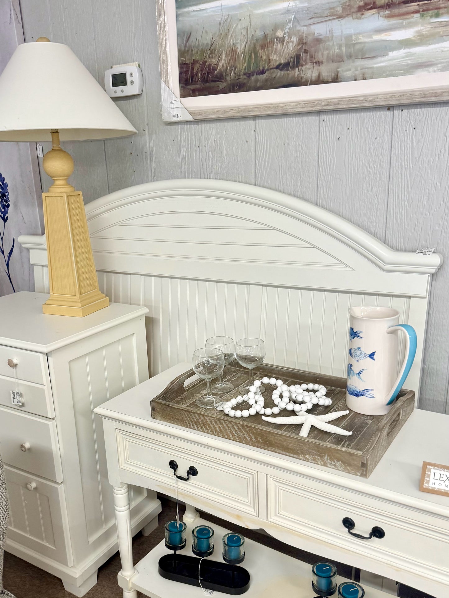 Cottage White Queen Headboard