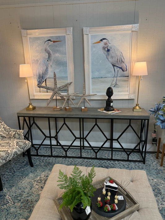 Grey Cement Console Table
