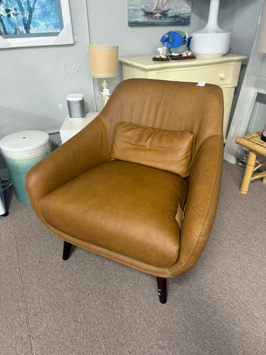 Living Spaces Caldera Saddle Leather Accent Chair
