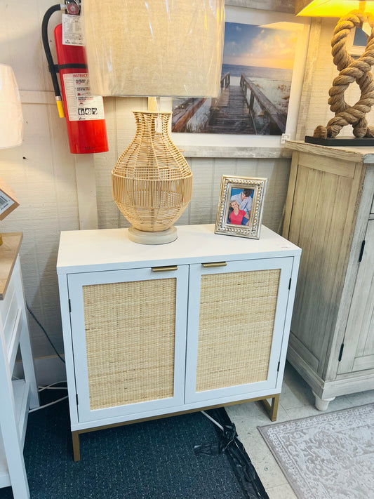 NEW White Rattan Chest